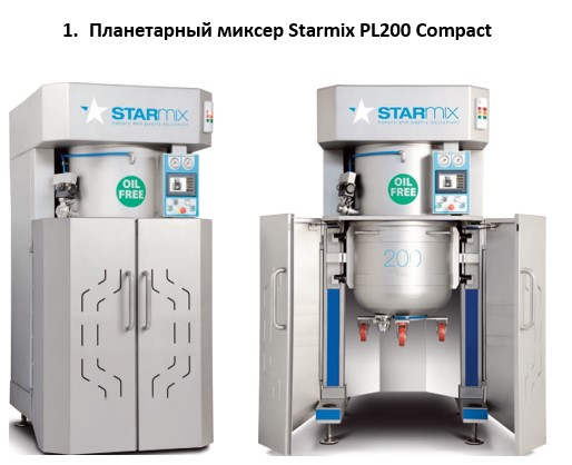 МИКСЕР ПЛАНЕТАРНЫЙ STARMIX PL200CHP+СИСТ. АВТОМАТИЧЕСКОЙ МОЙКИ
